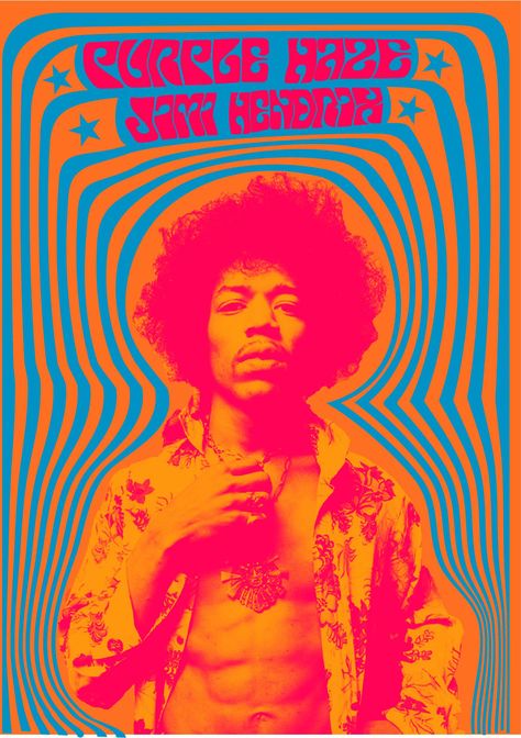 Documentary Poster, Jimi Hendrix Art, Jimi Hendrix Poster, Vibrant Poster, Acid Rock, Electric Energy, Graphic Design Ideas, Milton Glaser, Musica Rock