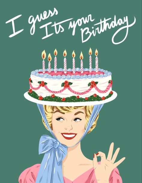 Happy Birthday Illustration, Happy Birthday Art, Birthday Illustration, Happy Thanksgiving Quotes, Bday Cards, Made A Mistake, Birthday Wishes Cards, Happy B Day, It's Your Birthday