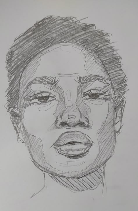 sketch, drawing, woman, model face, rough sketch Human Drawing Sketches Faces, Womans Face Sketch, Womens Face Sketch, How I Sketch Faces, Stretched Face Drawing, Anatomy Sketches Face, Woman Face Sketch Simple, Quick Face Sketch, Looking Down Sketch