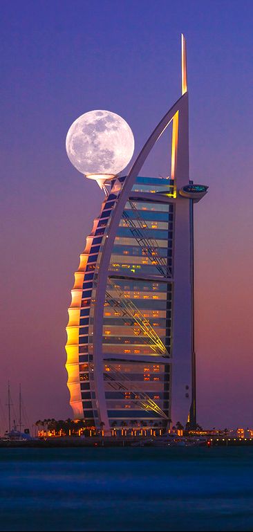 Arab Emirates, United Arab Emirates, The Moon, Dubai, Moon, Building