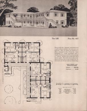 Plans for hotels, apartments, tourist courts : American Plan Service : Free Download, Borrow, and Streaming : Internet Archive Apartment Building Floor Plans, Vintage Floor Plans, Hotel Floor Plan, Sims Inspiration, Architecture Mapping, Sled Dogs, Vintage Apartment, Duplex Plans, Sims 4 House Plans