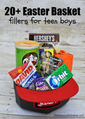 Teen Boy Easter Basket and 20  Ways to Fill It Teen Boy Easter Basket, Boy Easter Basket, Teen Easter Basket, Fun Easter Baskets, Boys Easter Basket, Easter Basket Ideas, Kids Easter Basket, Gifts For Teen Boys, Easter Basket Fillers