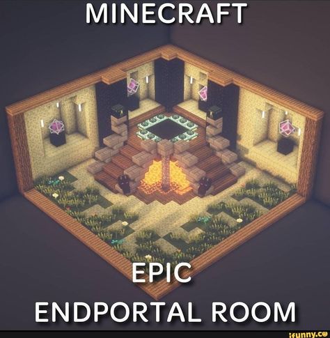 End Portal Room Minecraft, Minecraft Portal Room Ideas, Minecraft End Portal Room Design, Minecraft Server Builds, End Portal Room Design, Minecraft Portal Room, Minecraft End Portal Design, Portal Room Minecraft, End Portal Room