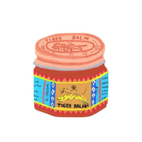 Tiger Balm Illustration, Chinese Tiger Illustration, Vintage Tiger Illustration, Sumatran Tiger Illustration, Tiger Folk Art, Tiger Balm, Classic Artwork, Famous Artwork, Clay Figurine