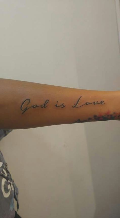 God Is Love Tattoos For Women, God Is Always With Me Tattoo, Gift From God Tattoo, God Is Good Tattoo, God Is Love Tattoo, Alive Tattoo, Unique Cross Tattoos, Cross Tattoos For Women, Meaningful Tattoo Quotes