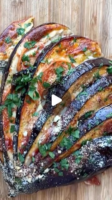 Baked Hasselback Eggplant, Hasselback Eggplant Parmesan, Eggplant Tomato Mozzarella, Hasselback Eggplant, Roasted Whole Eggplant, Baked Eggplant Recipes, Fresh Mozzarella Recipe, Ways To Cook Eggplant, Tomatoes And Mozzarella