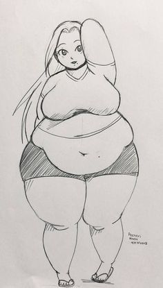 Fat Art, Couple Drawing, Person Drawing, Art Sketches Doodles, Girl Drawing Sketches, Art Trade, Pencil Art Drawings, Art Drawings Sketches Simple, Cool Art Drawings