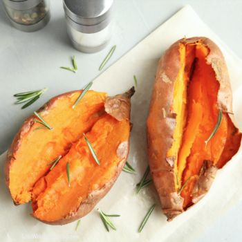 Easy Recipe for Baked Sweet Potato in Oven | Lose Weight By Eating Sweet Potato In Oven, Potato In Oven, Perfect Baked Sweet Potato, Sweet Potato Oven, Low Calorie Baking, 500 Calories Recipes, Sweet Potato Recipes Baked, Potatoes In Oven, Baked Sweet Potatoes