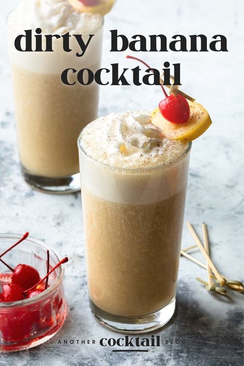 Banana Pudding Drink, Banana Cabana Drink, Banana Flavored Alcoholic Drinks, Banana Colada Recipe, Peanut Butter Banana Cocktail, Banana Whiskey Cocktail, Creme De Banana Liqueur Recipes, Banana Rum Cream Drinks, 99 Bananas Drinks Recipes