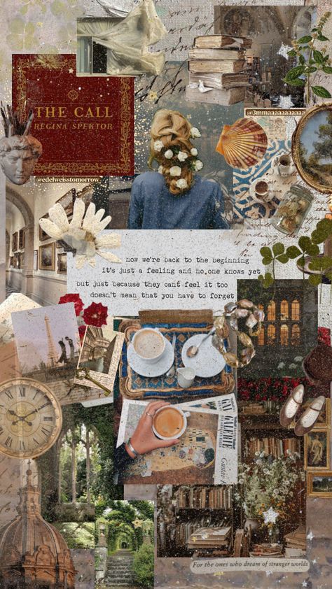 @3mmaaaaaaaaaaa @edelweisstomorrow My comp entry. ♥️ My favorite song is “The Call” by Regina Spector and my favorite aesthetic is botanical academia with a side of nostalgia. ♥️ Song Lyric Collage, Lyric Collage, Botanical Academia, Favorite Aesthetic, Grunge Posters, By Regina, Song Lyric, Favorite Song, European Art