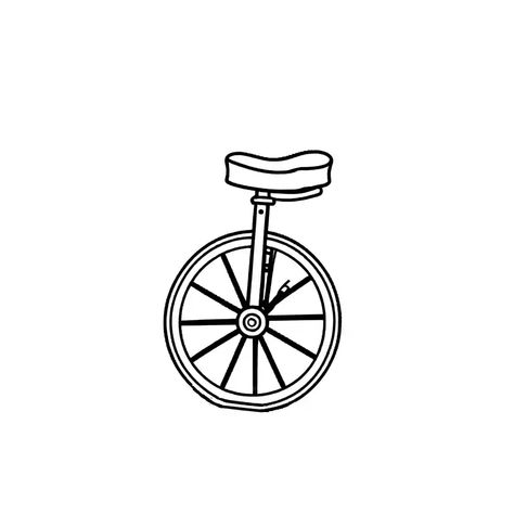 Unicycle, Coloring Page, Line Drawing, Coloring Pages, Drawings, Color, Colouring Pages