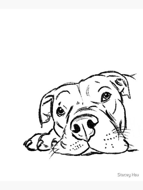 Easy Pitbull Drawing, Pitbull Dog Drawing Easy, Draw Pitbull, Pitbull Puppy Drawing, Pitbull Tattoo Design, Pitbull Sketch, Pitbull Line Drawing, Pitbull Drawing Cartoon, Bull Sketch