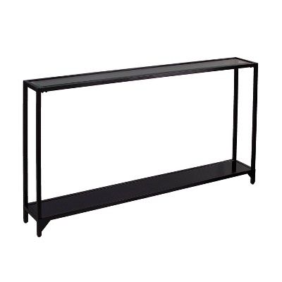 Berton Narrow Metal Console Black - Aiden Lane : Target Narrow Entryway, Metal Console Table, Small Entryways, Narrow Console Table, Metal Console, Glass Console Table, Modern Console, Small Entryway, Decorating Coffee Tables