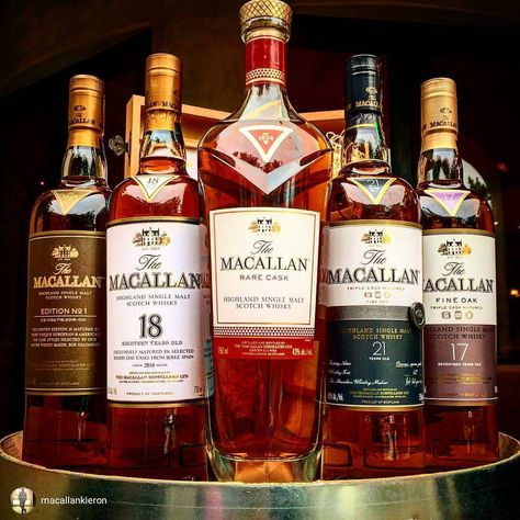 I mean it’s #ScotchSundays #TheMacallan #Macallan #Repost 📸 from @macallankieron WWW.CIGARSANDWHISKEYS.COM ➖➖➖➖➖➖➖➖ Tag someone who’d love this!😉:Like 👍, Repost 🔃, Tag 🔖 Follow 👣 Us & Subscribe ✍... Expensive Whiskey, Macallan Whisky, Whisky Collection, Pretty Alcoholic Drinks, Whisky Drinks, Party Drinks Alcohol, Bar Sala, Whiskey Brands, Whisky Bottle