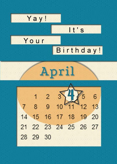 April 4th Yay It&rsquo;s Your Birthday date specific card 17 April Birthday, 17th Birthday Quotes, Elegant Invitation Design, Best Birthday Quotes, Birthday Date, Happy Birthday Template, April Birthday, Birthday Dates, Scarf Style