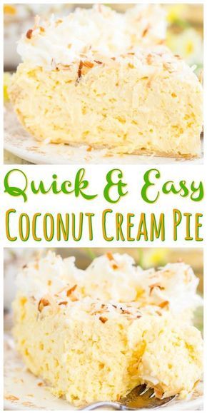 No Bake Coconut Cream Pie, Easy Coconut Cream Pie, Coconut Creme Pie, Coconut Cream Pie Easy, Best Coconut Cream Pie, Coconut Pie Recipe, Coconut Cream Pie Recipes, Dessert To Make, Coconut Desserts