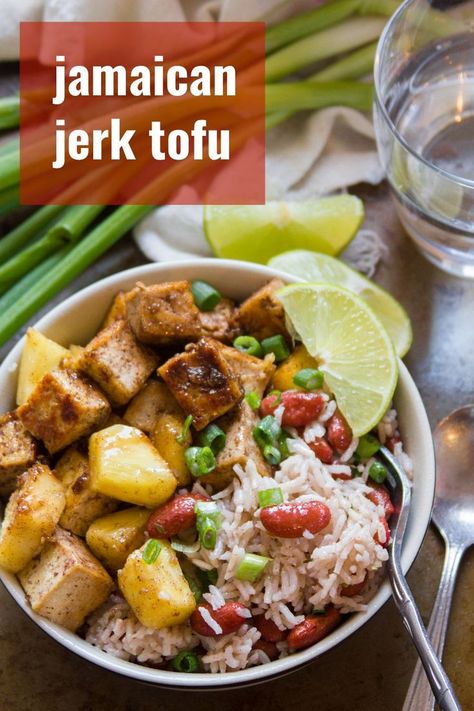 Spiced Coconut Rice, Cooking With Tofu, Jerk Tofu, Sweet Tofu, Tofu Bowls, Cooking Ribs, Cooking Tofu, How To Cook Ribs, Vegan Entrees