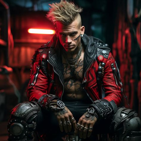 Freeflo - Man in the Style of Cyberpunk Cyberpunk Style Men, Cyberpunk Men, Cyberpunk Male, Cyberpunk Cosplay, 5d Mark Iv, Sci Fi Fashion, Industrial Photography, Cyberpunk Style, Male Portrait