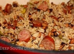 Black-eyed Pea Jambalaya - Deep South Hoppin' John Emeril Lagasse Recipes, Hoppin John, Deep South Dish, Black Eyed Pea, Cajun Cooking, Deep South, Cajun Recipes, Southern Cooking, Jambalaya