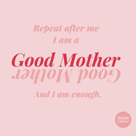 Mantra. I am a Good Mother.⠀ ⠀ We're truly our own worst critics, and the way we speak to ourselves matters ladies, this week try on this… I Am A Good Mom, I Am Mother, I Am A Mother, Good Mother, Mom Guilt Affirmations, I Am Pregnant Affirmations, Getting Pregnant Affirmations, Perfectionism Overcoming, Perfectionism