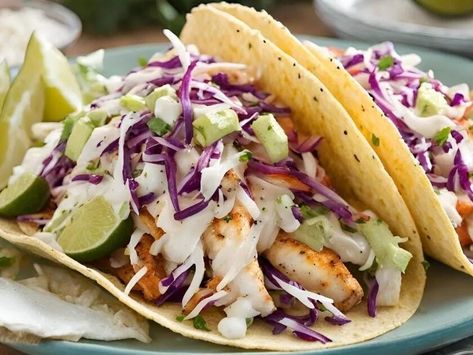 Crunchy and Tangy Slaw for Fish Tacos - NewsBreak Fish Taco Slaw Recipe, Fish Taco Slaw, Fish Tacos With Cabbage Slaw, Taco Slaw, Slaw For Shrimp Tacos, Fluffy Buttermilk Pancake Recipe, Tangy Slaw, Slaw For Fish Tacos, Recipe For Fish