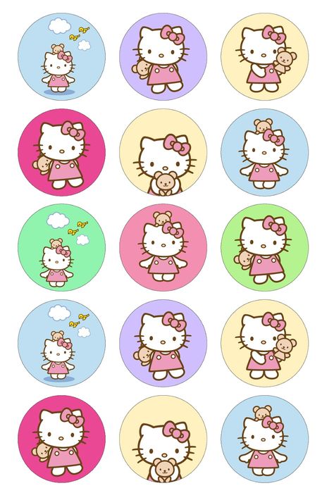 So Cute Images, Hello Kitty Stickers, Hello Kitty Imagenes, Images Hello Kitty, Hello Kitty Printables, Hello Kitty Birthday Party, Hello Kitty Cupcakes, Charmmy Kitty, Hello Kitty Themes