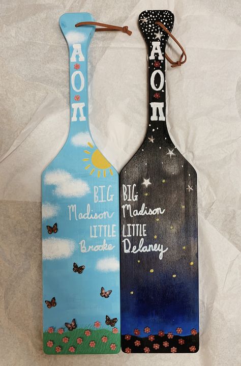 Greek Life Paddles, Sorority Twin Paddles, Twin Paddles Sorority, Sorority Paddles Twins, Paddle For Big, Aoii Paddle, Paddle Sorority Big, Paddle Sorority, Paddle Designs