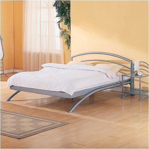 I am looking for a platform queen size bed.  I would like for it to be a steel frame with a different kind of headboard.  I bought one when speigels was selling furniture and we love it.  i need another one.  they do not take up as much room Meja Industrial, Steel Bed Design, Contemporary Platform Bed, Steel Bed Frame, Welded Furniture, Iron Bed Frame, Bed Frame Design, Steel Bed, Metal Furniture Design