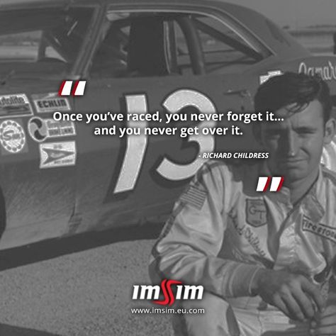 "Once you’ve raced, you never forget it…and you never get over it.⁠"⁠ ⁠ - Richard Childress⁠ ⁠ #racing #racers #gto #motorsport #simulator #motion #race #car #speed #motorsports #formula1 #racetrack #motivation #quote Motorsport Quotes, Racer Quotes, F1 Quotes, Racing Quotes, Car Speed, Car Quotes, Motivation Quote, Motivation Quotes, Over It