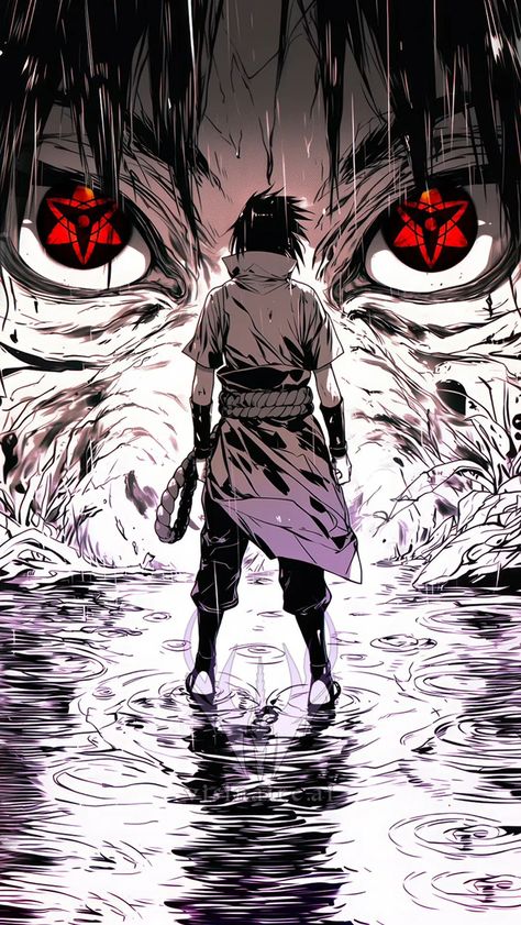 Sasuke Sharingan, Japanese Art Samurai, Madara Wallpaper, Naruto Wallpapers, Naruto And Sasuke Wallpaper, Naruto Sketch, Anime Drawing Books, Recent Anime, Naruto Uzumaki Art