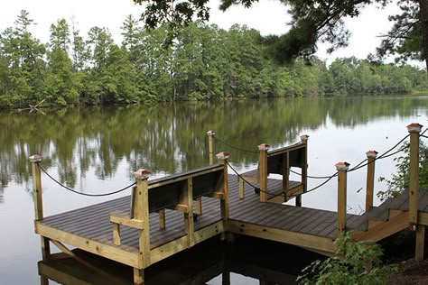 Gallery Dock Ideas, Lake Landscaping, Farm Pond, Fishing Dock, Lake Dock, Lakefront Living, Lakefront Property, Floating Dock, Lake Living