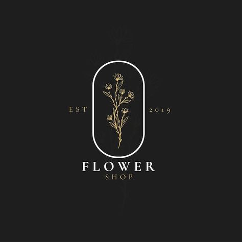 Flower Shop Design Logo, Valerian Flower, Boho Logos, Flower Shop Logo, Flower Shop Design, Flower Logo Design, Boho Logo, Flower Scent, Vector Flowers