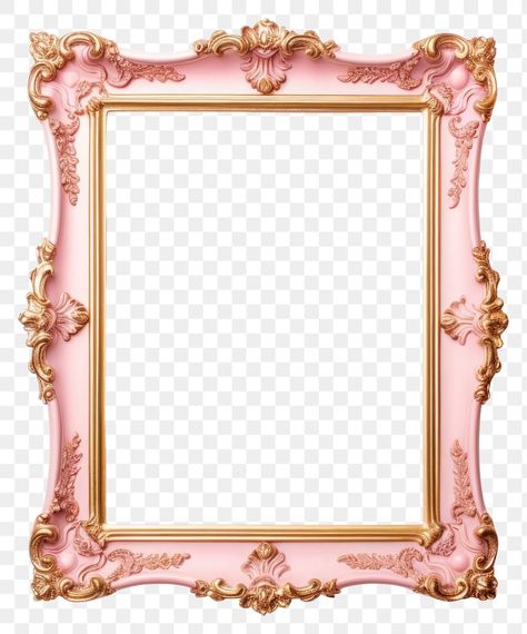 Rococo Frame, Pink Dollhouse, Live Backgrounds, Magazine Collage, Diy Journal Books, Frame Picture, Awesome Designs, Rectangle Frame, Pink Frames