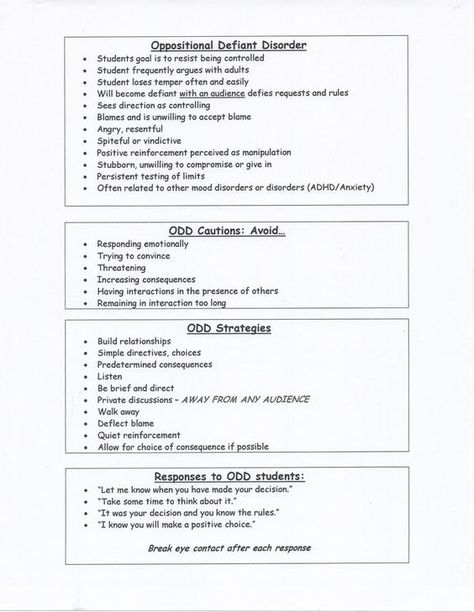 Odd Disorder Parenting Tips, Odd Disorder Management, Strategies For Odd Students, Proactive Behavior Strategies, Odd Disorder Parenting, Oppositional Defiant Disorder Worksheets, Defiant Behavior Interventions, Odd Disorder, Oppositional Defiant Disorder Strategies