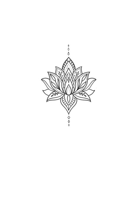 Spiritual Tattoos Thigh, Simple Lotus Flower Tattoo Design, Mandala Lotus Tattoo Design, Lotus Flower Tattoo Stencil, Lotus Tattoo Ideas For Women, Feminine Energy Tattoo, Simple Lotus Flower Tattoo, Lotus Mandala Tattoo, Borboleta Tattoo