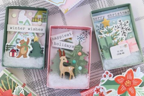 Christmas Matchbox Crafts, Christmas Matchbox Ideas, Matchbox Advent Calendar, Adventure Crafts, Matchbox Crafts, Advent Calendar Gifts, Christmas Crafts For Adults, Christmas Craft Projects, Matchbox Art