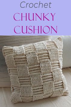 Chunky Crochet Cushion Cover, Crochet Cushion Covers, Crochet Cushion Pattern, Cushion Cover Pattern, Pillow Covers Pattern, Crochet Cushion, Crochet Bedspread Pattern, Crochet Pillow Cover, Crochet Cushion Cover