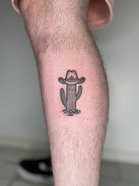 Cowboy Cactus Tattoo, Funny Cowboy Tattoo, Saguaro Cactus Tattoo, Cowboy Hat Tattoo, Alien Astronaut, Arizona Tattoo, Mexico Tattoo, Cowgirl Tattoos, Astronaut Tattoo