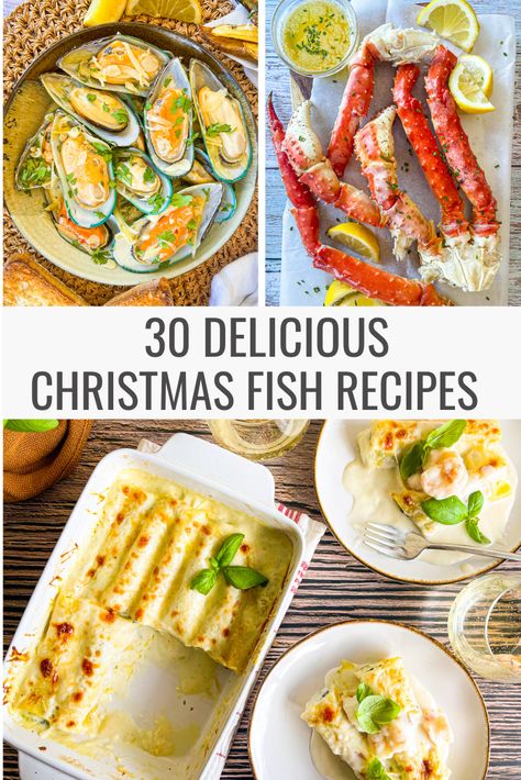 Christmas Eve Appetizers, Seafood Dinner Party, Christmas Fish, Feast Of The Seven Fishes, Recipes For The Holidays, Seven Fishes, Cauliflower Dishes, Christmas Eve Dinner, Crab And Lobster