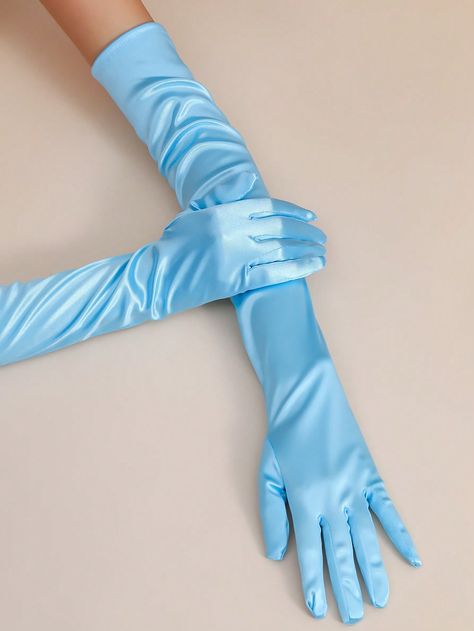 Bridal Elbow Length Satin Gloves Sexy Evening Party Dance GlovesI discovered amazing products on SHEIN.com, come check them out! Fancy Gloves Classy, Tianas Closet, Princess Gloves, Fancy Gloves, Elegant Gloves, Evening Gloves, Blue Gloves, Disney Pixar Up, Bridal Gloves