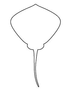 Paper Stingray Craft, Stingray Template, Stingray Outline, Wildlive Vbs, Camping Inside, Stingray Logo, Stingray Pattern, Printable Outline, Coloring Crafts