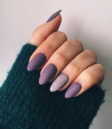 Matte Nail Polish Colors, Matte Nail Colors, Matte Nail Art, Matte Nail Polish, Fall Nail Art Designs, Matte Nails Design, Purple Nail, Her Nails, Fall Nail Art