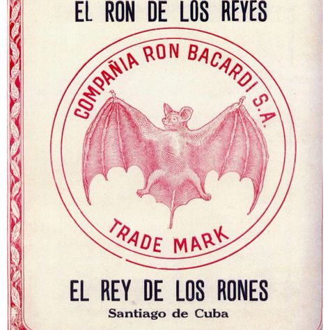 Bacardi Ron 1957 Santiago de Cuba , vintage Bacardi Rum label from Cuba Havana Nights Party Theme, Havana Nights Party, Manila Folder, Viva Cuba, Poster Advertisement, Good Rum, Bacardi Rum, Cuban Art, Bat Art