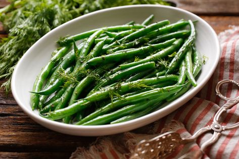 Green Beans With Dill Recipe - NYT Cooking Green Bean Dishes, Dill Recipes, Making Fried Chicken, Steamed Green Beans, Green Bean Salads, Walnut Salad, Nyt Cooking, Fresh Green Beans, Green Bean Recipes