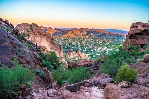 13 Best Hiking Trails Near Scottsdale, Arizona | Territory Supply Mountain Field, Arizona Road Trip, Living In Arizona, Rv Road Trip, Camelback Mountain, Arizona Hiking, Mountain Park, Paradise Valley, Isagenix