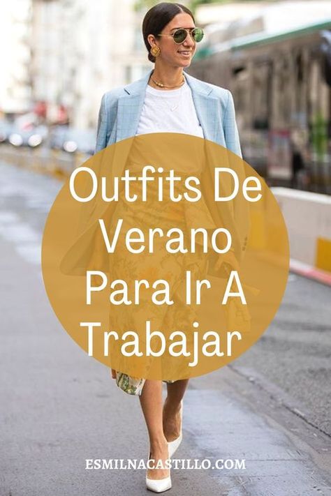 Los vestuarios de verano para el trabajo tienen la posibilidad de ser complicados de andar cuando te mueves entre el calor del exterior y el aire acondicionado del interior. Además de las distintas temperaturas, además debemos continuar luciendo capaces y expertas. Para evadir un colapso en la vestimenta (¡literalmente!), te traemos consejos acerca de cómo vestirse para la oficina en el verano. Formal Outfits For Women Summer, Hot Summer Office Outfit, Outfit Formal Verano, Outfit Ideas Primavera, Hot Weather Office Outfits, Office Summer Outfits Women, Bussines Casual Women Outfits, Outfits Verano Aesthetic, Office Day Outfit