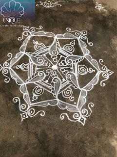 Free hand sangu kolam Sangu Kolam, Kolam Art, Art Rangoli, Rangoli Kolam Designs, Free Hand Rangoli Design, Free Hand Rangoli, Kolam Designs, Elephant Wedding, Rangoli Design