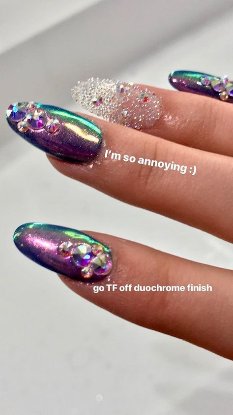 Duo Chrome Nails, Chrome Nails, Beautiful Nails, Nail Ideas, Nails, Beauty