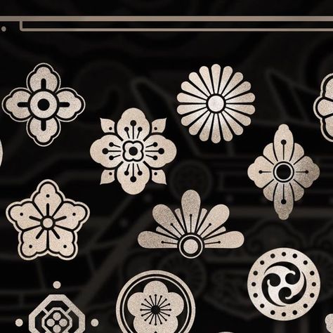 Japanese Ornament Tattoo, Japanese Ornaments, Ornament Tattoo, Japanese Ornament, Ornament Designs, Symbol Tattoos, Textile Pattern, Japanese Textiles, Pattern Tattoo