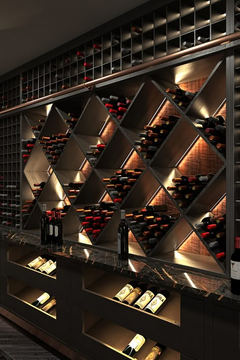 Liquor Store Design Interiors Luxe, Home Wine Bar Design, Wine Bar Restaurant Interiors, Modern Bar Design Luxury, Wine Store Design Shop Interiors, Modern Bar Ideas For Home, Bar Interior Design Home, Wine Display Ideas, Wine Cave Design